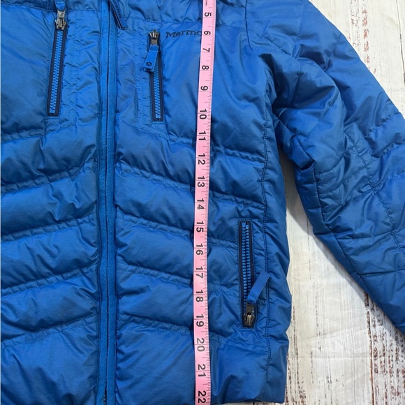 Marmot Boys Royal Blue Puffer Down Jacket Coat 700 Fill Large - Picture 7 of 10